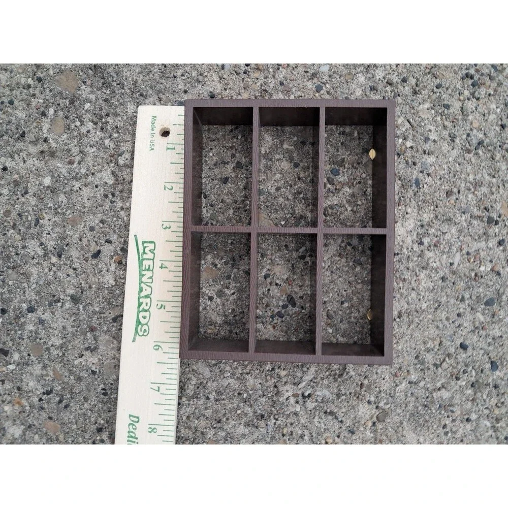 Miniature Wooden Display Shelf Hanging 6 Hole 6